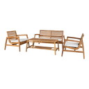 House Nordic Santander Lounge Set aus Teakholz 138x71x73 cm