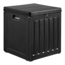 Sobra Kissenbox aus Kunststoff Garten Schwarz 42,8x42,8x46,4 cm