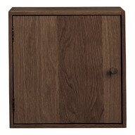 Townsville Wandregal mit Tür 30 x 18 x 30 cm - Dark brown