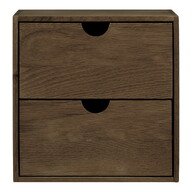 Townsville Wandregal mit Schubladen 30 x 18 x 30 cm - Dark brown