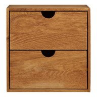 Townsville Wandregal mit Schubladen 30 x 18 x 30 cm - Natural