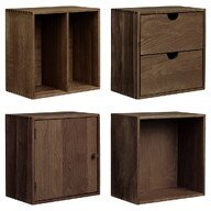 Townsville Wandregal 4er-Set 30 x 18 x 30 cm - Dark brown