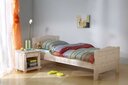 Romantik Jugendbett Landhausstil 205 x 98,5 x 80/67 cm, weiß, ohne Bettkasten
