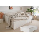 Ausziehbett Kinderzimmer, Jugendzimmer, Kiefer Massiv 207x40x89/169 cm, weiß