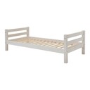 Infanskids Einzelbett aus Kiefer, Kinderbett 90 x 200 cm, Kiefer weiß