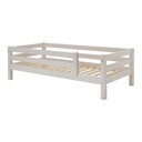 Infanskids Kinderbett mit hinterer und vorderer Absturzsicherung 90 x 200 cm, weiß
