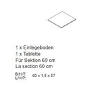 Inneneinrichtung für Kleiderschrank Rödemis Einlegeboden klein, B 60 x H 1,8 x T 57 cm