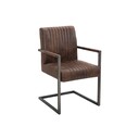 Freischwinger Stuhl Big Aston, Mikrofaser 55 x 65 x 90 cm, vintage braun
