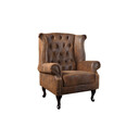 Ohrensessel CHESTERFIELD Antik-Look braun 85 x 70 x 105 cm