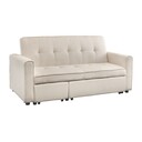 Schlafsofa Smart 180 cm 2-Sitzer Cord 180 x 90 x 95 cm, grau