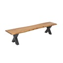 Sitzbank MAMMUT X-Beine, Akazienholz 160 x 42 x 45 cm