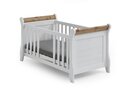 Babybett Bergen Nordische Kiefer massiv 84,3 x 163 x 84 cm, weiß/laugenfarbig