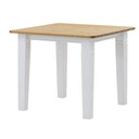 Bartisch Landhaus Fjord mit Barhocker aus Massivholz Bartisch 78x103x120cm, weiß, gelaugt geölt