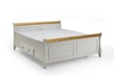 Doppelbett Eva nordische Kiefer massiv 200 x 200 cm, weiß/laugenfarbig