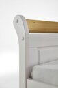 Doppelbett Eva nordische Kiefer massiv 140 x 200 cm, weiß/laugenfarbig