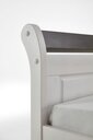 Doppelbett Eva nordische Kiefer massiv 140 x 200 cm, weiß/grau