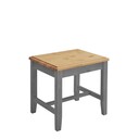 Kleiner Hocker Bergen aus Massivholz 50 x 45 x 40,5 cm, grau, gelaugt