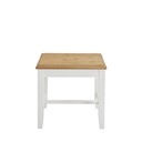 Kleiner Hocker Bergen aus Massivholz 50 x 45 x 40,5 cm, weiß, gelaugt