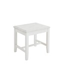 Kleiner Hocker Bergen aus Massivholz 50 x 45 x 40,5 cm, weiß, weiß