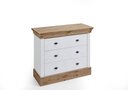 Kommode Bergen Nordische Kiefer massiv 107 x 45,1 x 90 cm, weiß/laugenfarbig