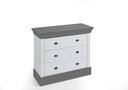 Kommode Bergen Nordische Kiefer massiv 107 x 45,1 x 90 cm, weiß/grau