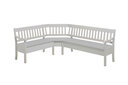 Landhaus Eckbankgruppe Boston mit Armlehnen 213 x 170 cm, komplett weiß
