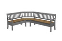 Landhaus Eckbankgruppe Boston mit Armlehnen 213 x 170 cm, grau/gelaugt