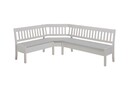 Landhaus Eckbankgruppe Boston ohne Armlehnen 213 x 170 cm, weiss / weiss