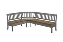 Landhaus Eckbankgruppe Boston ohne Armlehnen 213 x 170 cm, grau / gelaugt