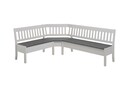 Landhaus Eckbankgruppe Boston ohne Armlehnen 213 x 170 cm, weiss / grau