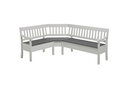 Landhaus Eckbankgruppe Boston klein, ohne Armlehnen 170 x 147 cm, weiß/grau
