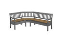 Landhaus Eckbankgruppe Boston klein, ohne Armlehnen 170 x 147 cm, grau/gelaugt