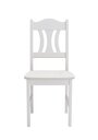 Landhaus Stuhl mit Holzsitz Karl Kristel 44 x 45 x 92 cm, weiß/weiß