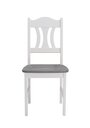 Landhaus Stuhl mit Holzsitz Karl Kristel 44 x 45 x 92 cm, weiß/grau