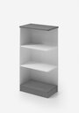 Regalergänzung für Kommode Bergen Nordische Kiefer massiv 48 x 29 x 88.2 cm rechts, weiß/grau