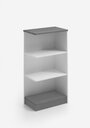 Regalergänzung für Kommode Bergen Nordische Kiefer massiv 48 x 29 x 88.2 cm links, weiß/grau