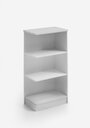 Regalergänzung für Kommode Bergen Nordische Kiefer massiv 48 x 29 x 88.2 cm links, weiß/weiß