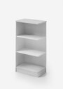 Regalergänzung für Kommode Bergen Nordische Kiefer massiv 48 x 29 x 88.2 cm rechts, weiß/weiß