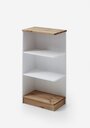 Regalergänzung für Kommode Bergen Nordische Kiefer massiv 48 x 29 x 88.2 cm rechts, weiß/laugenfarbig