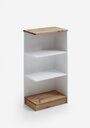 Regalergänzung für Kommode Bergen Nordische Kiefer massiv 48 x 29 x 88.2 cm links, weiß/laugenfarbig