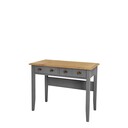 Schminktisch Schreibtisch Bergen Kiefer Massiv 102 x 53 x 79 cm, grau, gelaugt