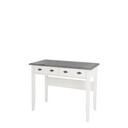Schminktisch Schreibtisch Bergen Kiefer Massiv 102 x 53 x 79 cm, weiß, grau
