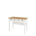 Schminktisch Schreibtisch Bergen Kiefer Massiv 102 x 53 x 79 cm, weiß, gelaugt