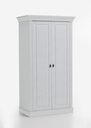 Schrank Bergen Nordische Kiefer massiv 107.5 x 62.6 x 202.1 cm, weiß/weiß