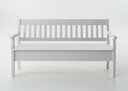 Sitzbank Boston mit Armlehnen aus Massivholz 169,1x93x46 cm, weiß, Sitzfläche weiß