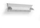 Wandregal mit 5 Haken Bergen Nordische Kiefer massiv 106.8 x 6,3 x 26 cm, weiß/weiß