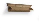 Wandregal mit 5 Haken Bergen Nordische Kiefer massiv 106.8 x 6,3 x 26 cm, laugenfarbig/laugenfarbig