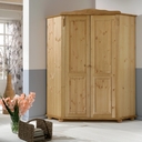 Kinderzimmer Romantik Eck-Kleiderschrank 2-türig laugenfarbig