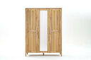 Kleiderschrank Modern Zen mit Spiegeltür | Massivholz von Lars Olesen 156 x 207 x 61 cm, 3-türig