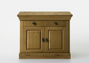 Landhaus Anrichte Bergen Massivholz klein 107,5 x 84,7 x 44,9 cm, komplett gelaugt geölt